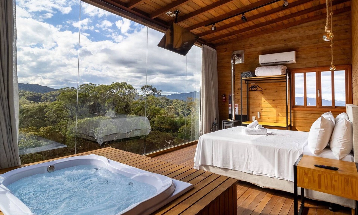 Anitapolis Apartment | Cabana c/vista e jacuzzi Serra Catarinense VST025