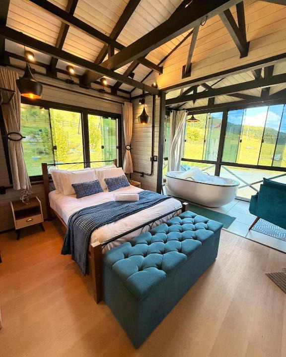 Alfredo Wagner House | Cabana Harmony | Jacuzzi I Vista pro Lago