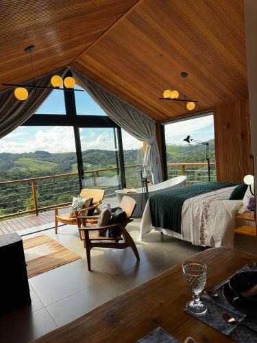 Goncalves Ski Chalet | Cabana Nórdica com Maravilhosa Vista da Serra