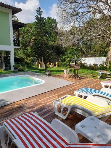 Guapimirim House | Casa com piscina, espaço gourmet e salão de jogos.