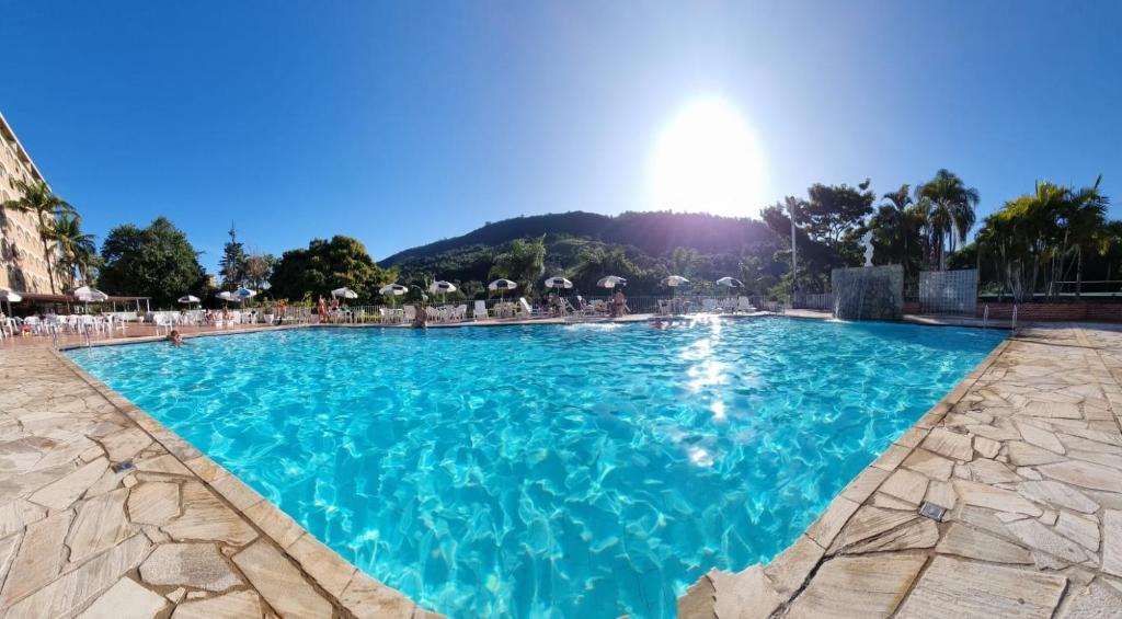 Aguas de Lindoia Apartment | Flat 206 Hotel Cavalinho Branco (3 piscinas, elevador, sauna)