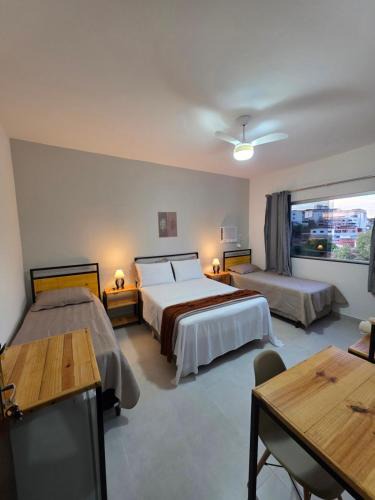 Jardim Ipe Apartment | Flat com ar, varanda e linda vista para o Ibituruna - Pico do Ibituruna - 201