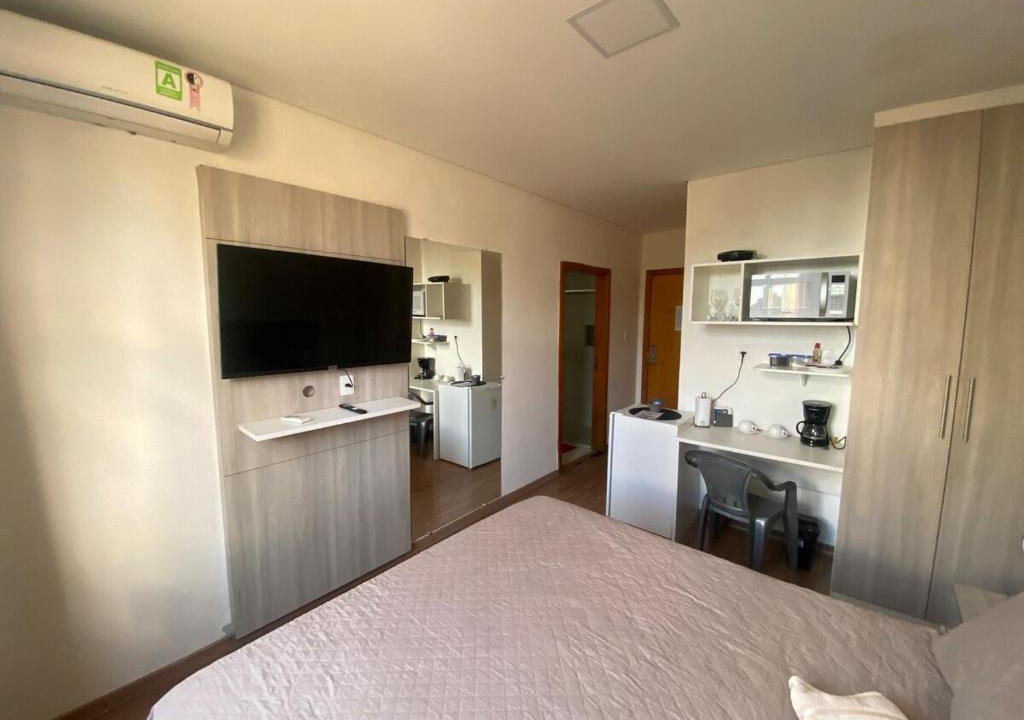 Lagoa Santa Apartment | Flats da Júnia, funcional com tv, microondas, frigobar, ar cond, garagem