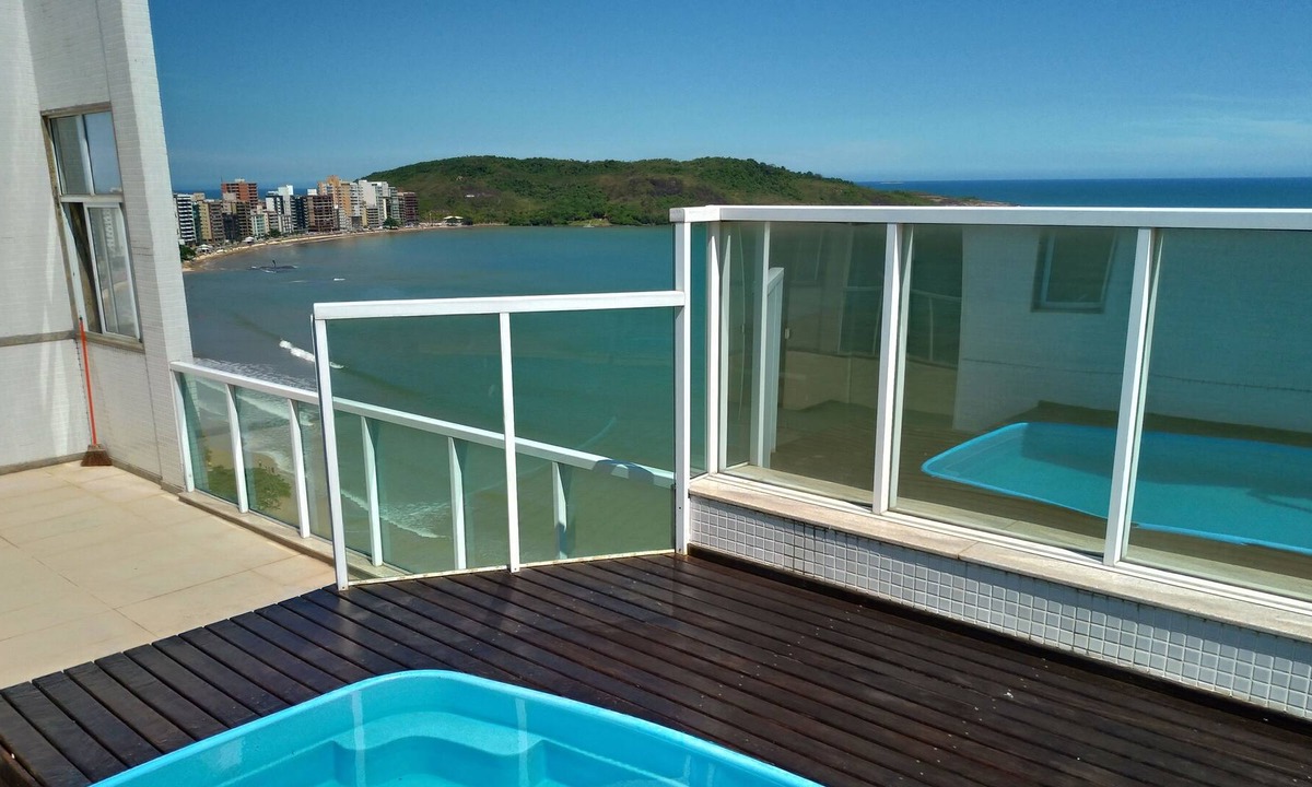 Praia do Morro Apartment | Front Coverage w / pool and barbecue