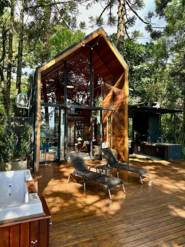 Sao Francisco de Paula Ski Chalet | La negra - cabana entre araucárias