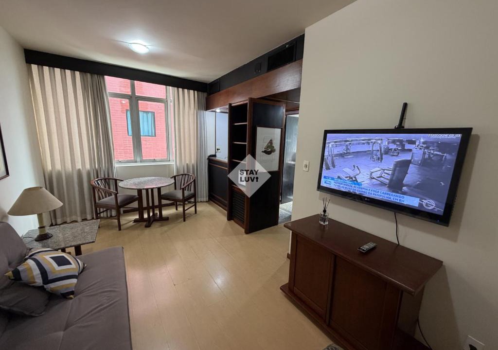 Funcionarios Apartment | Lindo Studio no coração da Savassi para 3 pessoas