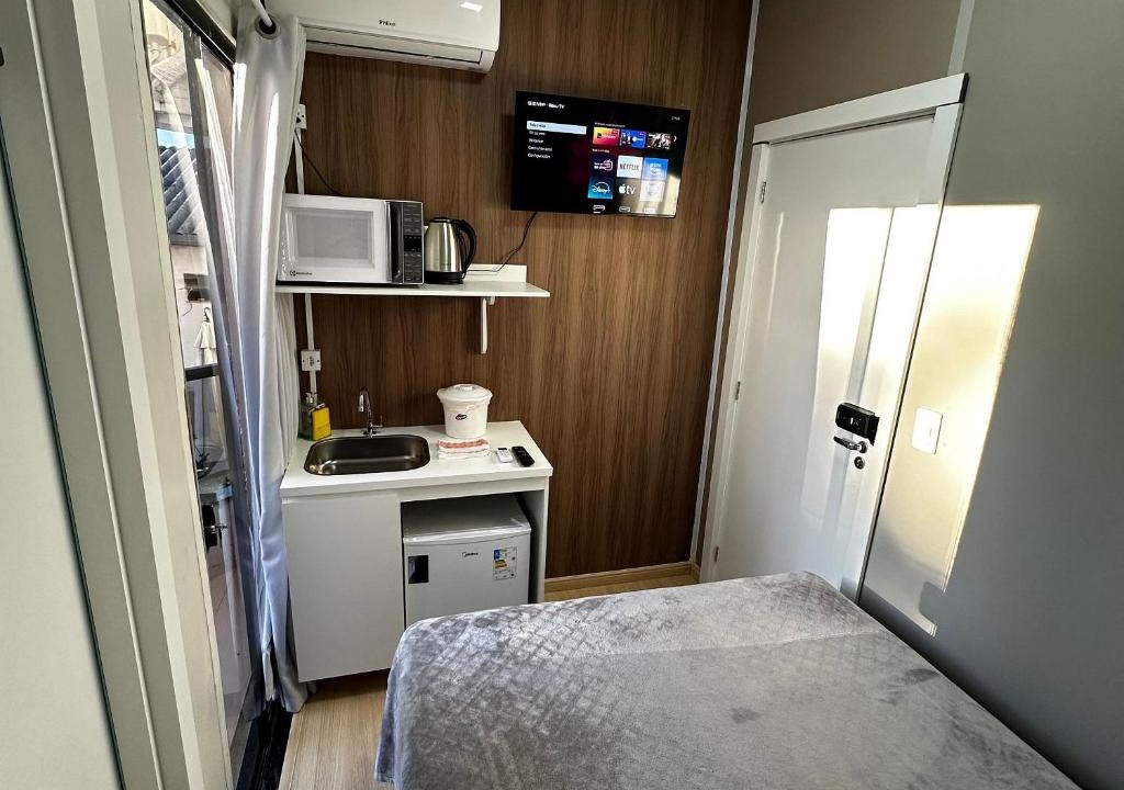 Esplanada Apartment | Loft Lux SM Chapecó | Conforto e Praticidade com Ar, Cozinha e Smart TV
