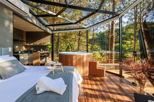 Pomerode Ski Chalet | Maravilhosa Cabana de Vidro de Luxo na Natureza