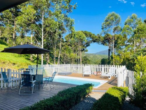 Quatro Barras House | Pousada Reserva Verde com piscina privada com vista para a serra Studio térreo