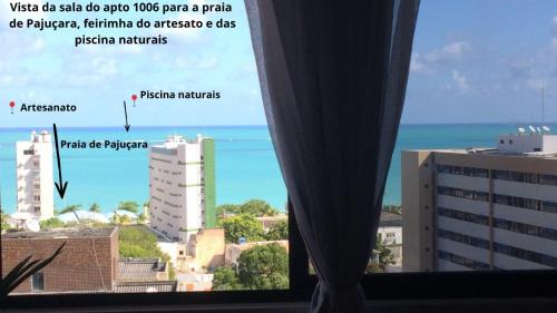 Ponta Verde Apartment | QUARTO/SALA COM VISTA P/O MAR DE PAJUÇARA
