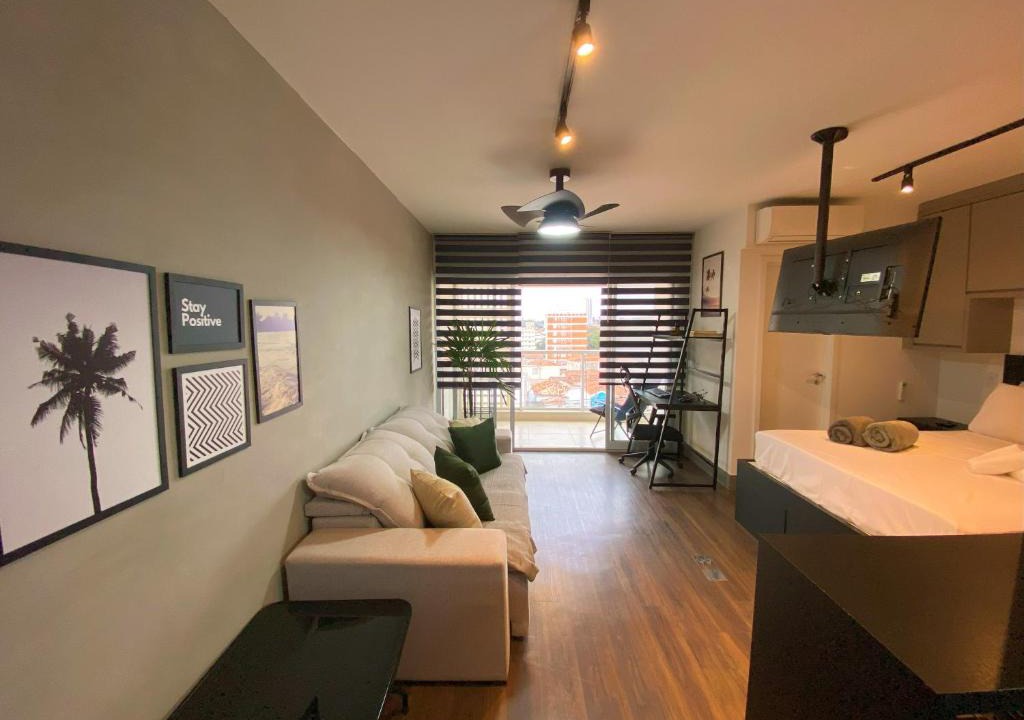 Conceicao Apartment | Studio a 100m Cambuí, Bosque, Centro - Home Office, Piscina, Sauna, Jacuzzi, Fitness