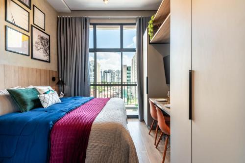 Santo Amaro Apartment | Studio Brooklin Novíssimo, Premium, Varanda Wi-Fi 1GB Academia