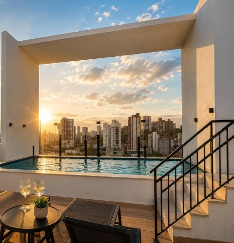 Sao Carlos Apartment | Studio Celena-Casais Grupos - Ar- Piscina- Até 5