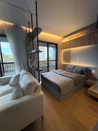 Belenzinho Apartment | Studio design premium com Varanda e Home office