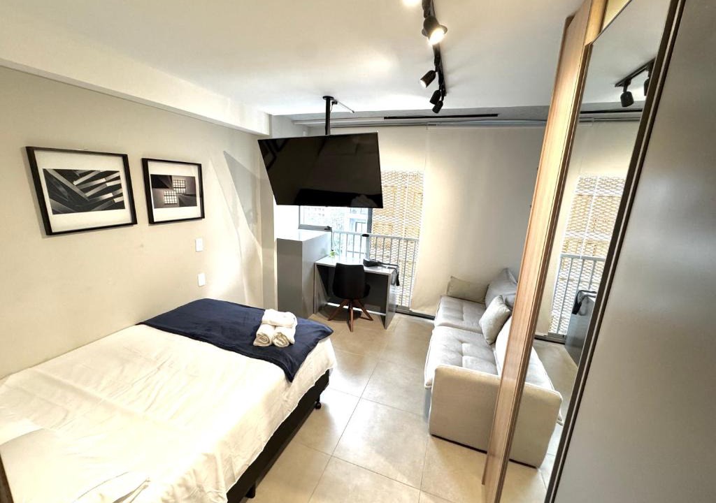 Indianopolis Apartment | Studio Novíssimo Moema Aeroporto de Congonhast! Ar Wiifi Academia CoWorking Mercado!