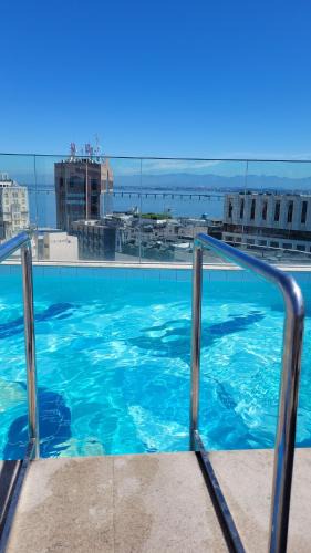 Centro Apartment | Studio novo e moderno com vista e piscina no Rio de Janeiro
