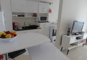 New flat, 2 bedrooms, furnished with swimming pool on the beach of Novo Campeche / Floripa