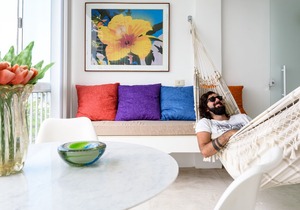 Omar do Rio - V 90/102: Modern 1BDR w/Cinematic View, w / Garage, Pool and Sauna. Fast Internet + Smart TV.