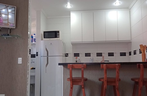 Boicucanga Beach Apartment | 1 bed, Cond. Closed, air cond, barbecue on the balcony, pool, maximum 04 people