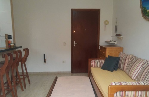 Boicucanga Beach Apartment | 1 bed, Cond. Closed, air cond, barbecue on the balcony, pool, maximum 04 people