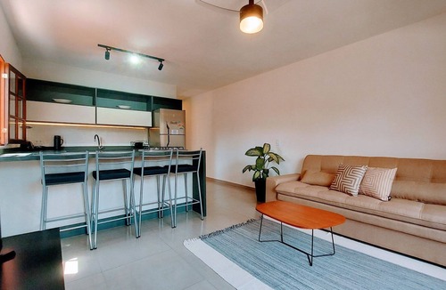 Jabaquara Apartment | Algodão – Cosy Flat, Pool, 50m from the Beach, Private Barbecue, AC, Wi-Fi, Netflix, Garage