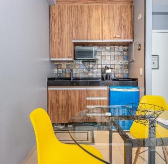 Alphaville Industrial Apartment | Alphaville-Industrial com cozinha-piscina e academia-500mega