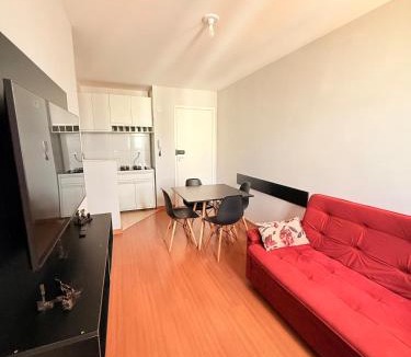 Uberaba Apartment | Apê Ruby com 2Q com Ar em 1 Quarto e Garagem