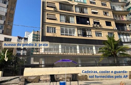 Sao Vicente Apartment | AP pé na areia com a melhor vista de São Vicente!