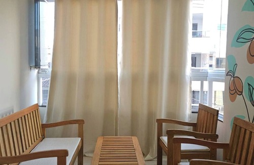 Contagem Apartment | Apartment 1 km from the beach with air conditioning and garage