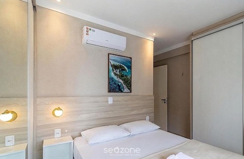 Quatro Ilhas Apartment | Apt Sea View w/BBQ in Bombinhas ARN0104
