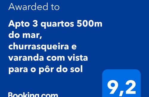 Ubatuba Apartment | Apto 3 quartos 500m do mar, churrasqueira e varanda com vista para o pôr do sol