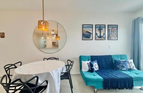 Centro Apartment | Apto Novo com Piscina e Churrasqueira 650m da Praia 6 Pessoas
