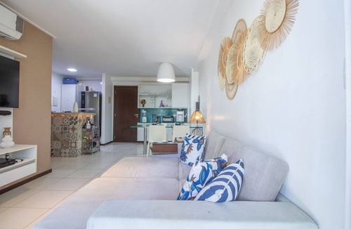 Barra de Sao Miguel Apartment | Beachfront Apartment in a Condo with Balcony