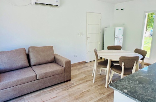 Rincon del Atuel Cabin | Bella Ribera #2 Riverfront Cabins in Valle Grande with Big Pool Private Jacuzzi
