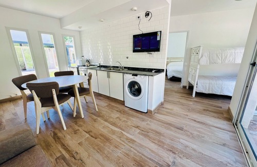 Rincon del Atuel Cabin | Bella Ribera#4 Riverfront Cabins in Valle Grande with Big Pool & Private Jacuzzi