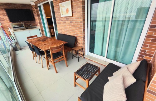 Pompeia Apartment | Book Santos Unique 1608 Frente ao mar com 2 Quartos