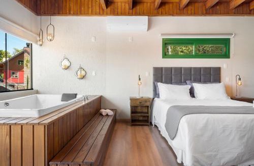 Nova Petropolis House | Cabana Groente Hütte Vila Germânica by Achei