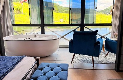 Alfredo Wagner House | Cabana Harmony | Jacuzzi I Vista pro Lago