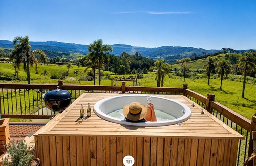 Rancho Queimado Cabin | Cabana Pôr-do-Sol com Jacuzzi + Hidro em Rancho Queimado - SC