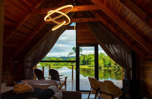 Nova Petropolis Ski Chalet | Cabana Terra - Hidro, Café da manhã, Vista para o lago
