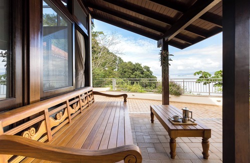 Florianopolis House | Cacupé Refuge: 180° Ocean View · Pool, Garden & Barbecue Area