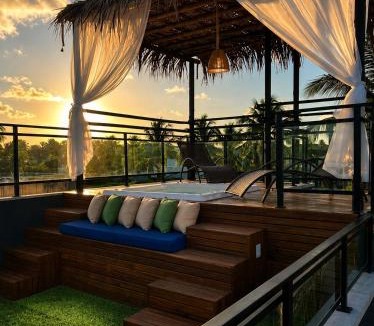 Porto da Rua House | Casa com Jacuzzi e vista para o Mar em Milagres