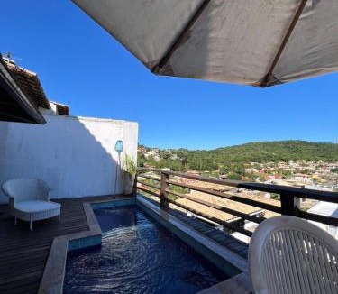 Alto de Buzios House | Casa em Geribá com piscina e vista para praia