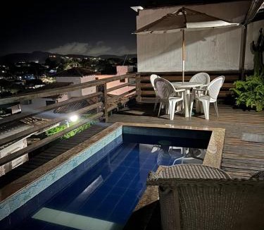 Alto de Buzios House | Casa em Geribá com piscina e vista para praia