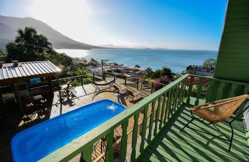 Palhoca Ski Chalet | Chalé com Jacuzzi e Vista Mar - PLH007