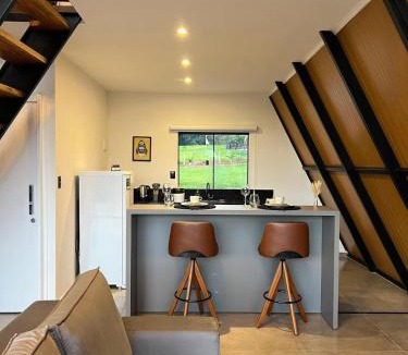 Cordilheira Alta Apartment | Chalé Refúgio Serra do Horizonte com lareira