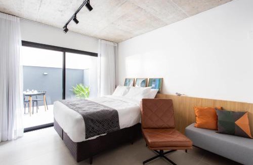 Menino Deus Apartment | Charlie em POA - Studio Moderno com Coworking e Lavanderia