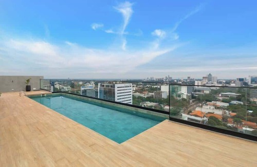 Asuncion Apartment | Chic Studio | Malls, Pool, Gym & Rooftop View