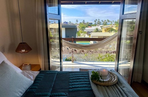 Barra do Jacuipe House | Cozy Rustic Retreat at paradisiac Barra do Jacuipe Beach w/pool,bbq,hammocks +.