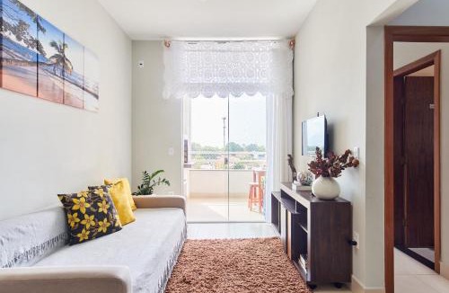 Estufa I Apartment | Dois Quartos, Sacada com Churrasqueira, a 400 MTS do Projeto Tamar e 800 MTS do Aquário